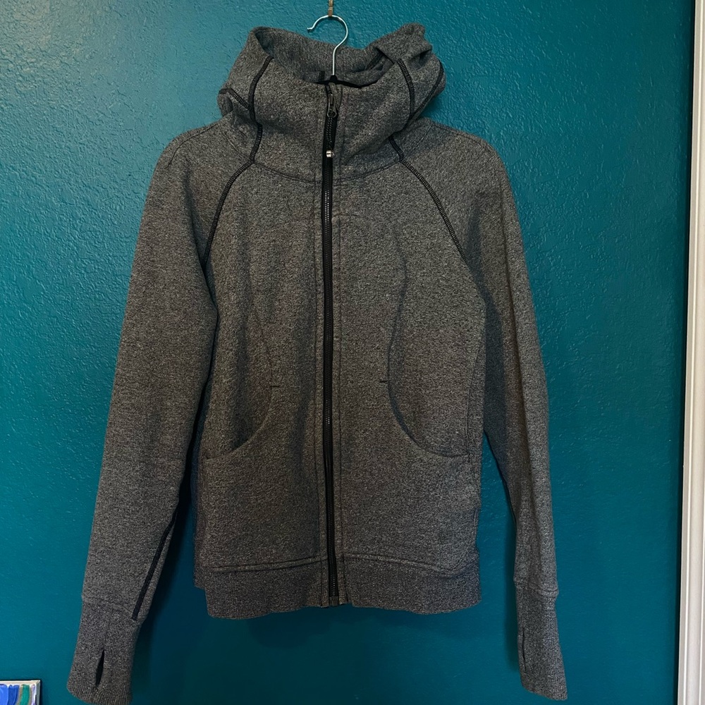 Grey Lululemon scuba hoodie
